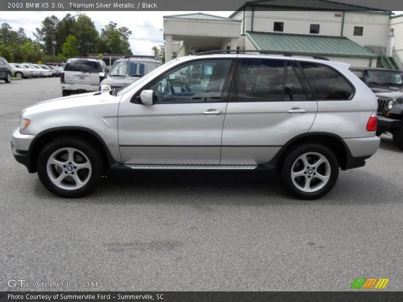 Titanium Silver Metallic / Black 2003 BMW X5 3.0i