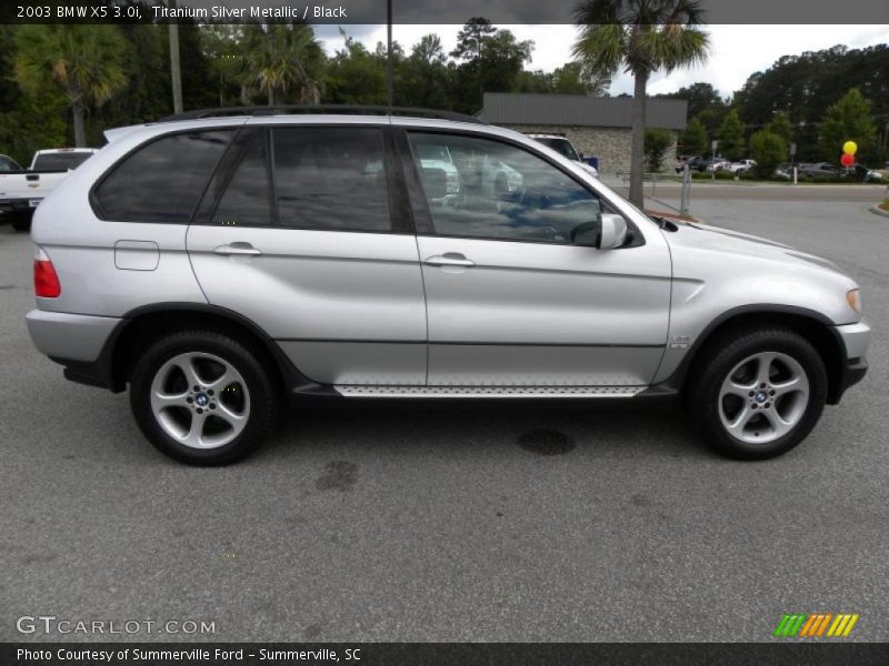 Titanium Silver Metallic / Black 2003 BMW X5 3.0i