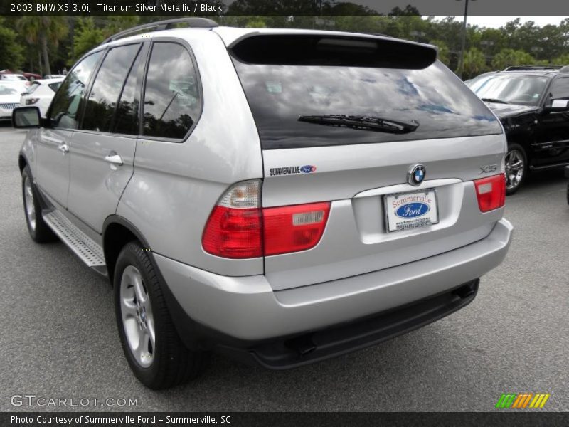 Titanium Silver Metallic / Black 2003 BMW X5 3.0i