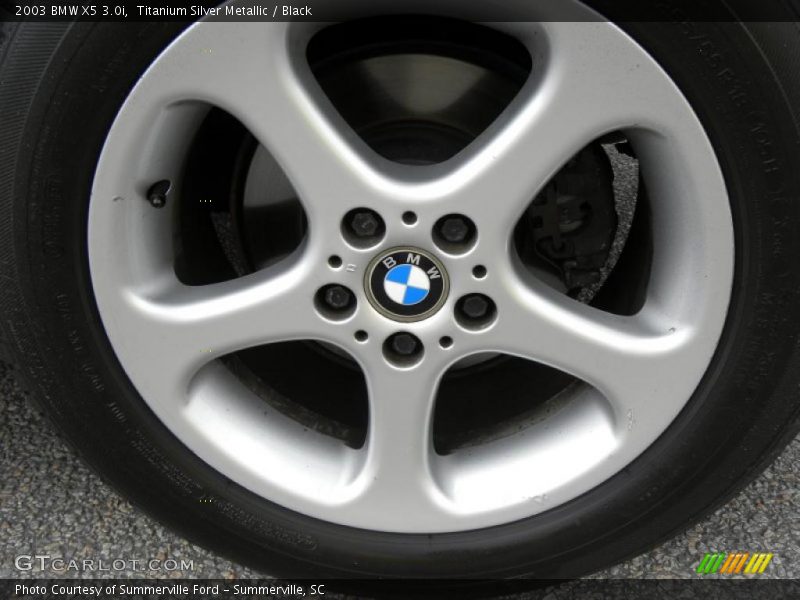 Titanium Silver Metallic / Black 2003 BMW X5 3.0i