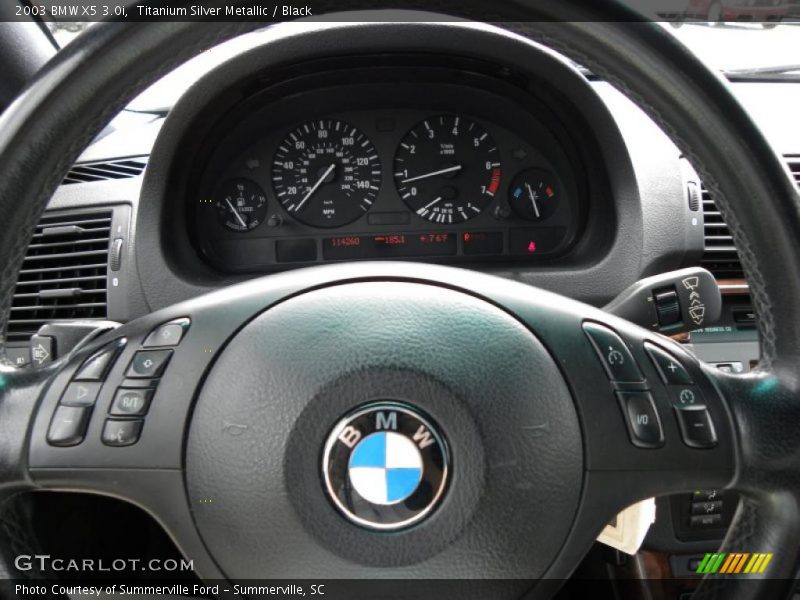 Titanium Silver Metallic / Black 2003 BMW X5 3.0i
