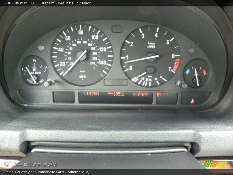 Titanium Silver Metallic / Black 2003 BMW X5 3.0i