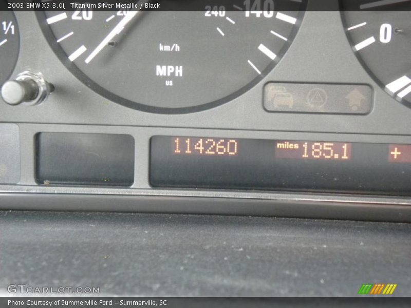 Titanium Silver Metallic / Black 2003 BMW X5 3.0i