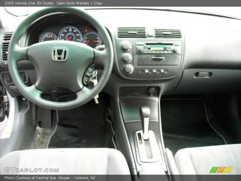 Satin Silver Metallic / Gray 2005 Honda Civic EX Sedan