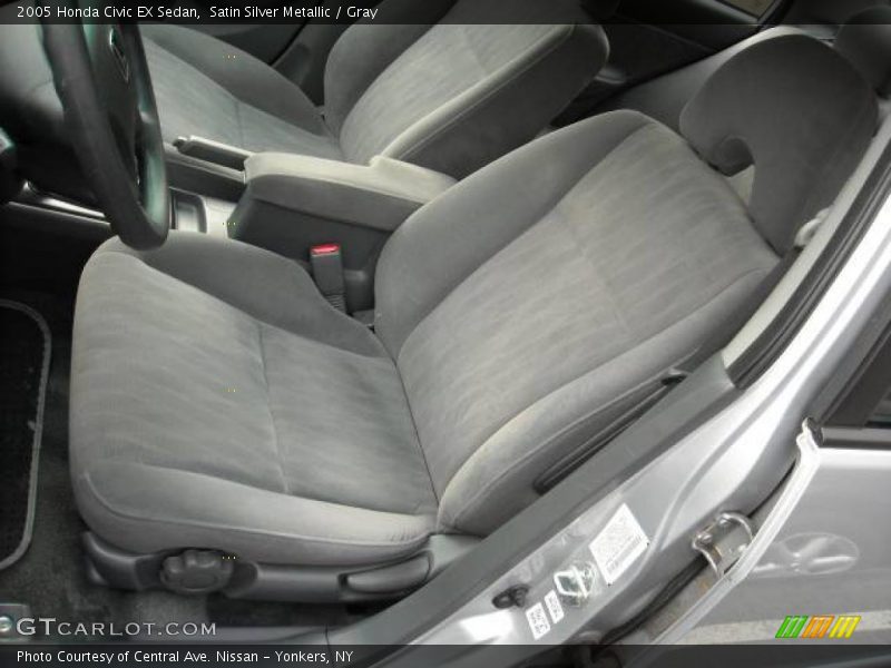 Satin Silver Metallic / Gray 2005 Honda Civic EX Sedan