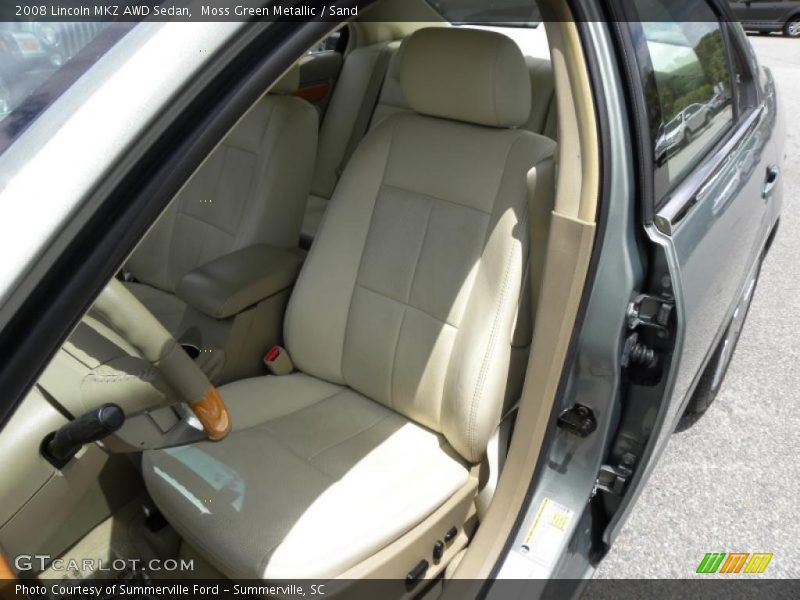 Moss Green Metallic / Sand 2008 Lincoln MKZ AWD Sedan