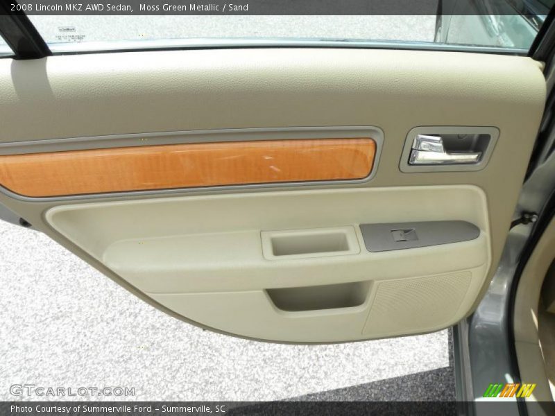 Moss Green Metallic / Sand 2008 Lincoln MKZ AWD Sedan