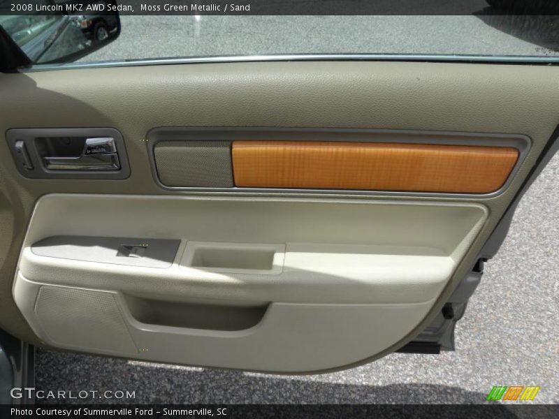 Moss Green Metallic / Sand 2008 Lincoln MKZ AWD Sedan