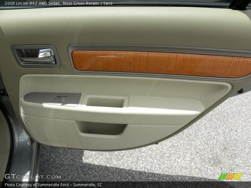 Moss Green Metallic / Sand 2008 Lincoln MKZ AWD Sedan