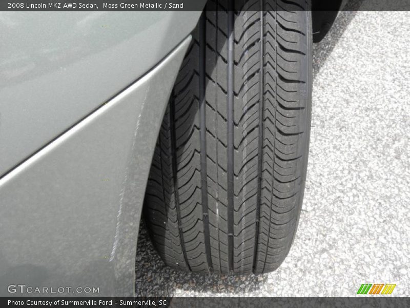Moss Green Metallic / Sand 2008 Lincoln MKZ AWD Sedan