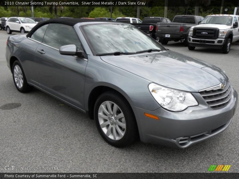 Silver Steel Metallic / Dark Slate Gray 2010 Chrysler Sebring Touring Convertible