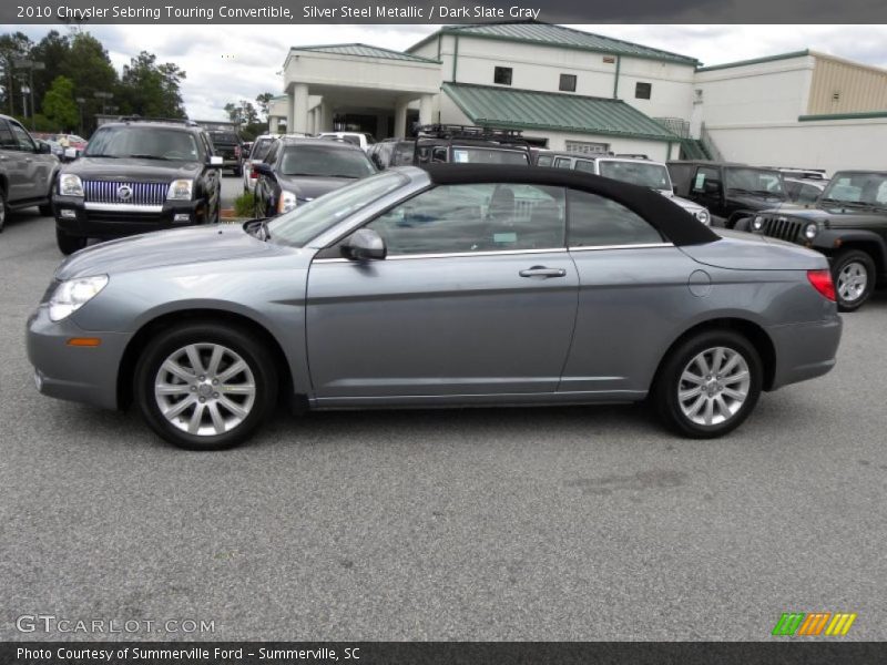 Silver Steel Metallic / Dark Slate Gray 2010 Chrysler Sebring Touring Convertible