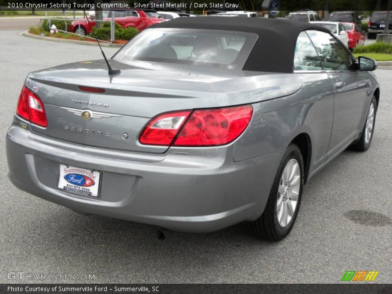 Silver Steel Metallic / Dark Slate Gray 2010 Chrysler Sebring Touring Convertible