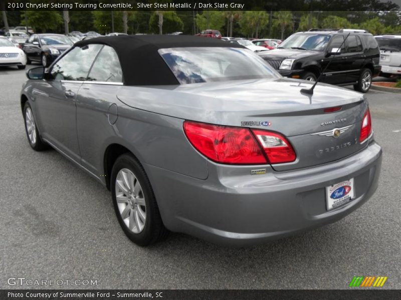 Silver Steel Metallic / Dark Slate Gray 2010 Chrysler Sebring Touring Convertible