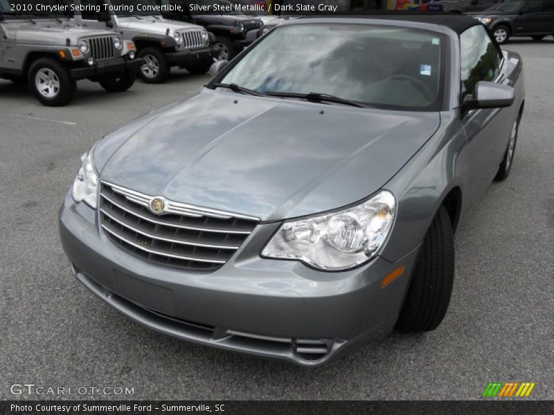 Silver Steel Metallic / Dark Slate Gray 2010 Chrysler Sebring Touring Convertible