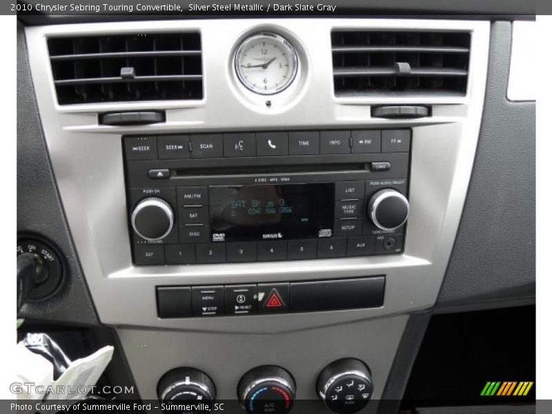 Silver Steel Metallic / Dark Slate Gray 2010 Chrysler Sebring Touring Convertible