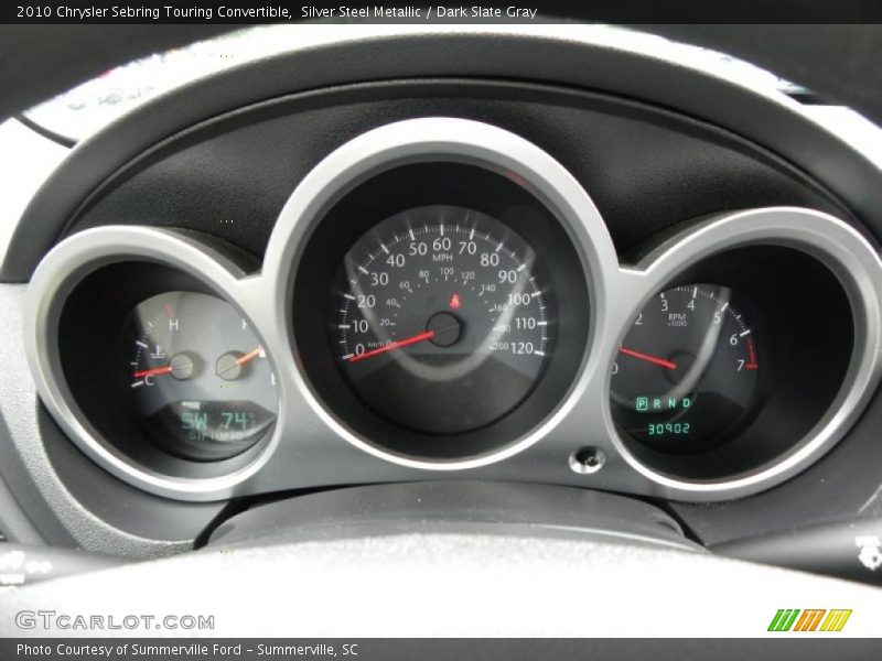 Silver Steel Metallic / Dark Slate Gray 2010 Chrysler Sebring Touring Convertible