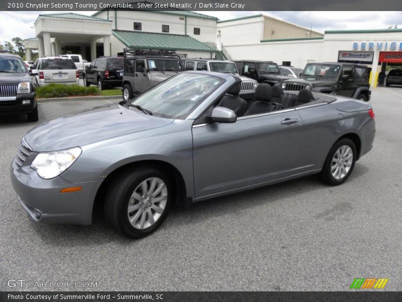 Silver Steel Metallic / Dark Slate Gray 2010 Chrysler Sebring Touring Convertible