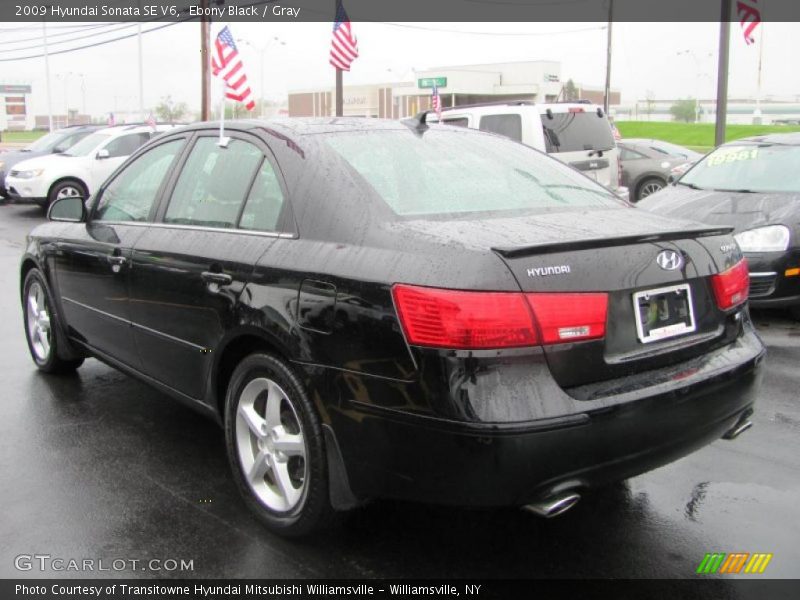 Ebony Black / Gray 2009 Hyundai Sonata SE V6