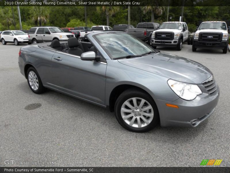 Silver Steel Metallic / Dark Slate Gray 2010 Chrysler Sebring Touring Convertible
