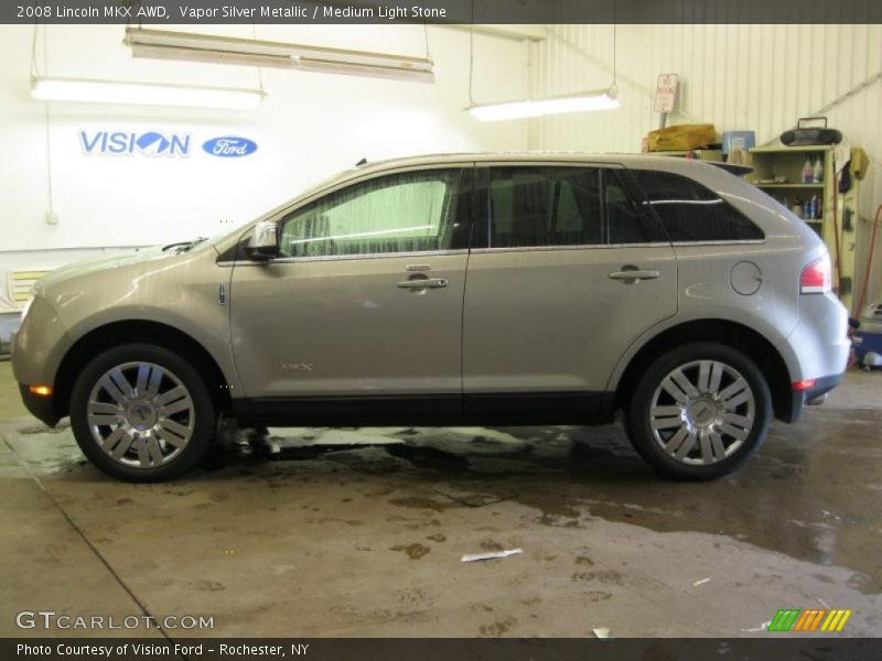 Vapor Silver Metallic / Medium Light Stone 2008 Lincoln MKX AWD