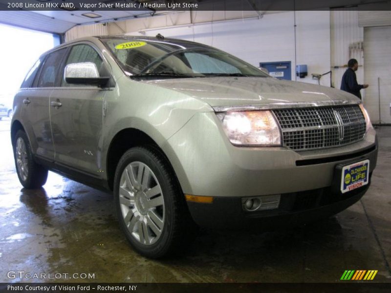 Vapor Silver Metallic / Medium Light Stone 2008 Lincoln MKX AWD