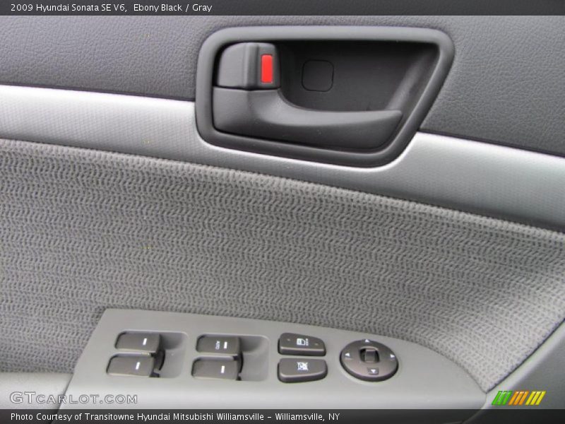 Ebony Black / Gray 2009 Hyundai Sonata SE V6