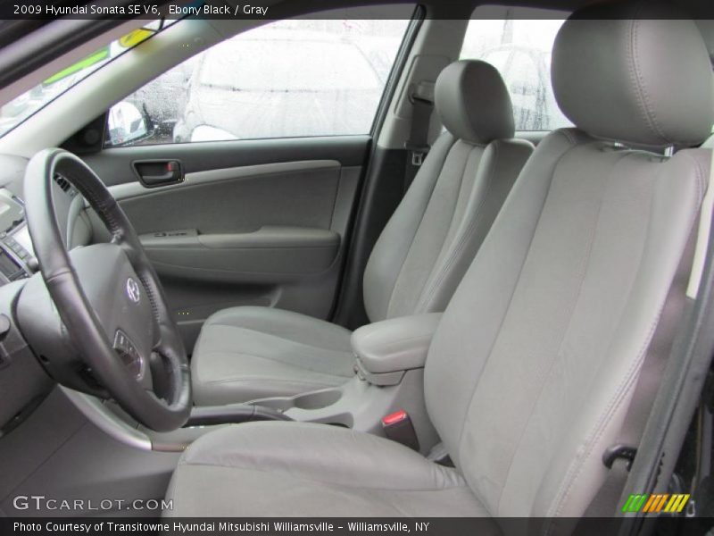 Ebony Black / Gray 2009 Hyundai Sonata SE V6
