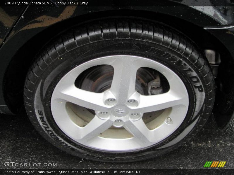 Ebony Black / Gray 2009 Hyundai Sonata SE V6