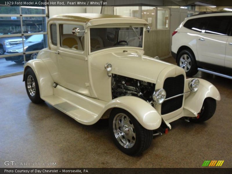 Pearl White / White/Tan 1929 Ford Model A Coupe Hot Rod