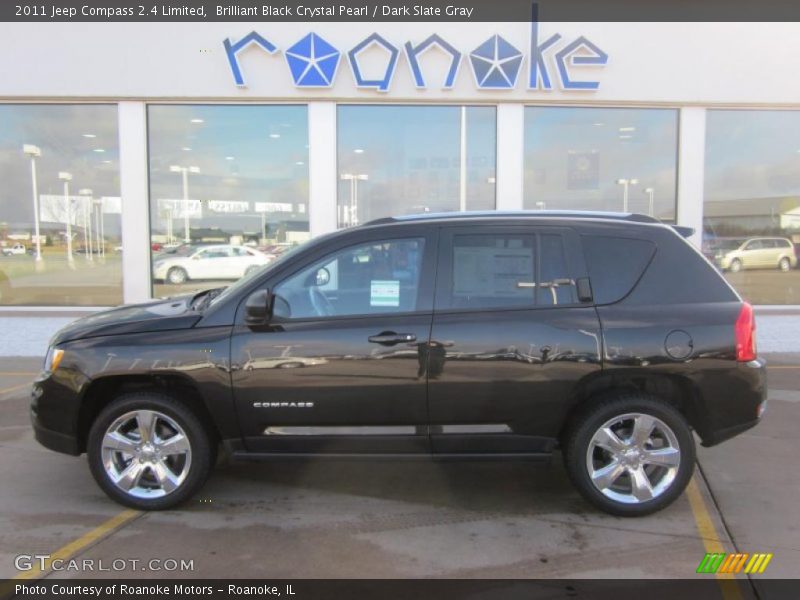 Brilliant Black Crystal Pearl / Dark Slate Gray 2011 Jeep Compass 2.4 Limited