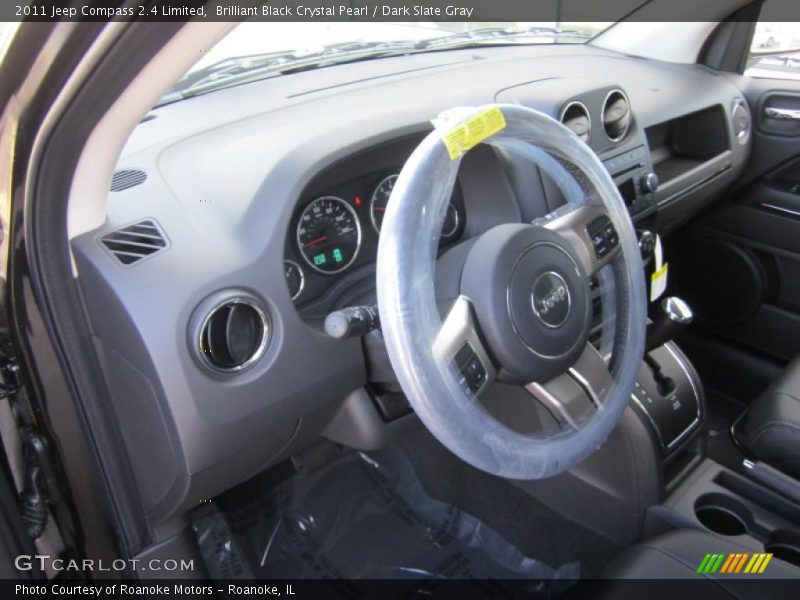 Brilliant Black Crystal Pearl / Dark Slate Gray 2011 Jeep Compass 2.4 Limited