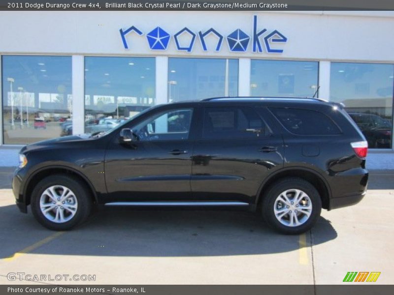 Brilliant Black Crystal Pearl / Dark Graystone/Medium Graystone 2011 Dodge Durango Crew 4x4