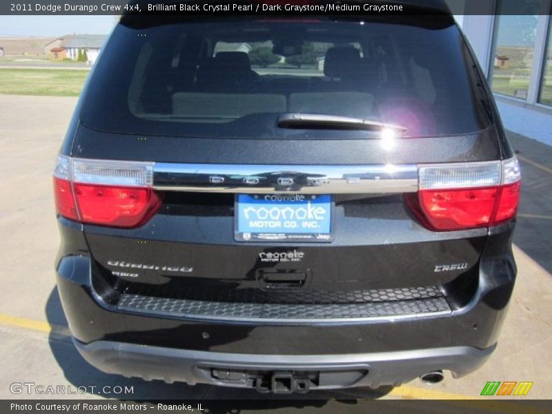 Brilliant Black Crystal Pearl / Dark Graystone/Medium Graystone 2011 Dodge Durango Crew 4x4