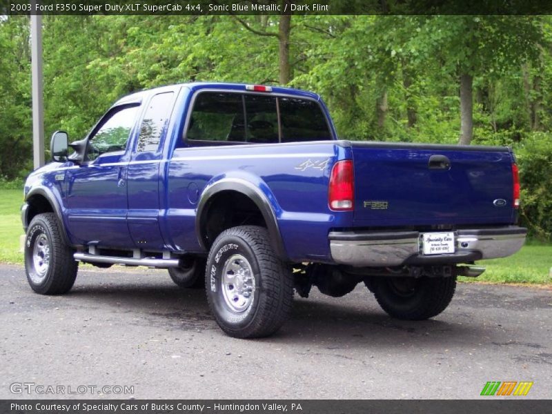 Sonic Blue Metallic / Dark Flint 2003 Ford F350 Super Duty XLT SuperCab 4x4