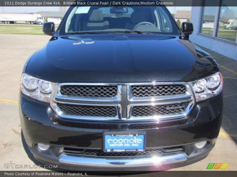 Brilliant Black Crystal Pearl / Dark Graystone/Medium Graystone 2011 Dodge Durango Crew 4x4