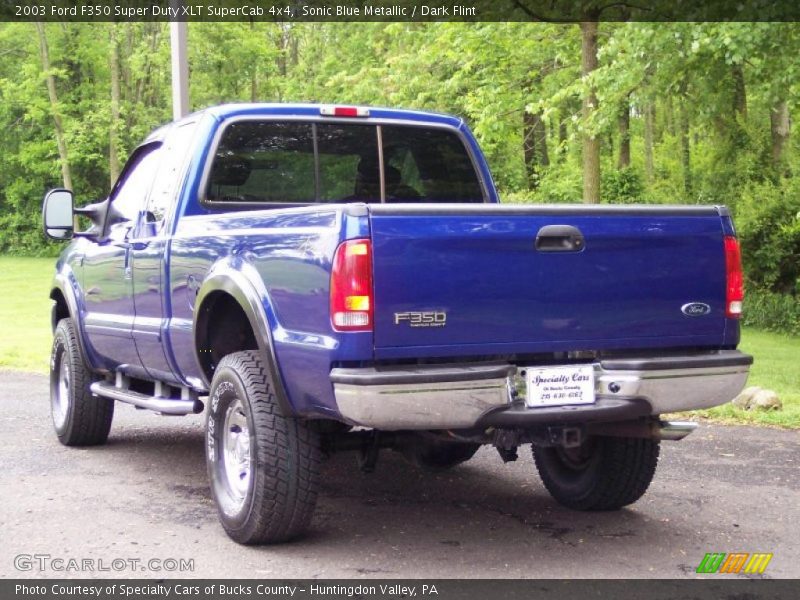 Sonic Blue Metallic / Dark Flint 2003 Ford F350 Super Duty XLT SuperCab 4x4