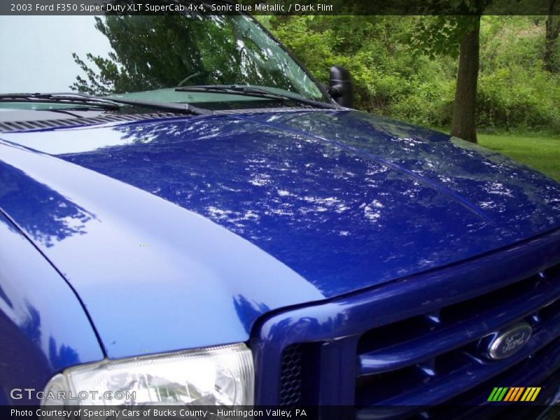 Sonic Blue Metallic / Dark Flint 2003 Ford F350 Super Duty XLT SuperCab 4x4