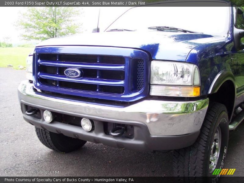 Sonic Blue Metallic / Dark Flint 2003 Ford F350 Super Duty XLT SuperCab 4x4