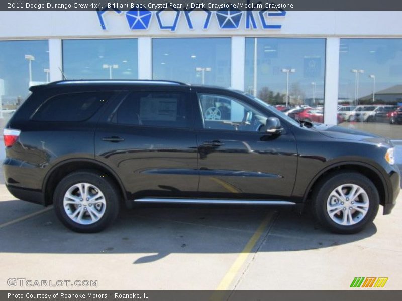 Brilliant Black Crystal Pearl / Dark Graystone/Medium Graystone 2011 Dodge Durango Crew 4x4