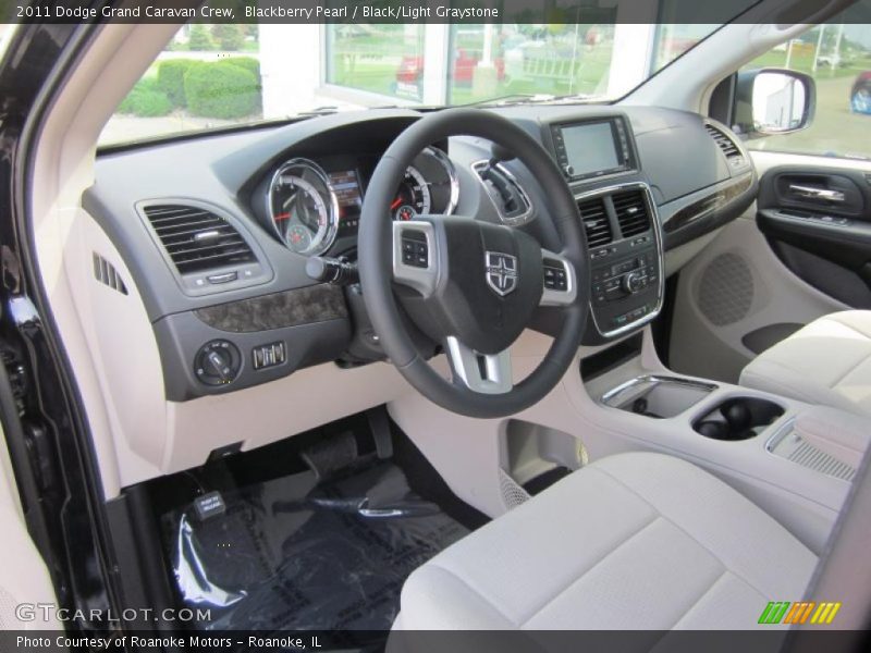 Blackberry Pearl / Black/Light Graystone 2011 Dodge Grand Caravan Crew