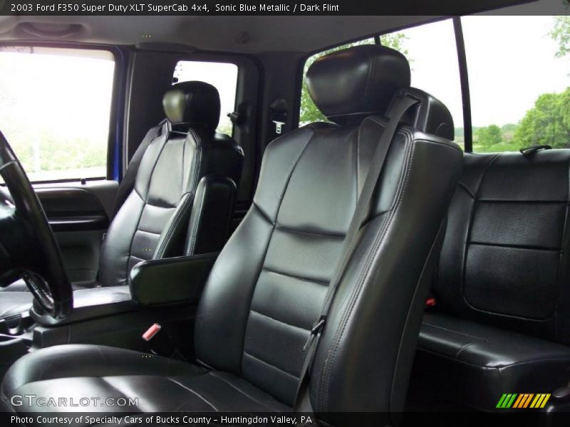 Sonic Blue Metallic / Dark Flint 2003 Ford F350 Super Duty XLT SuperCab 4x4