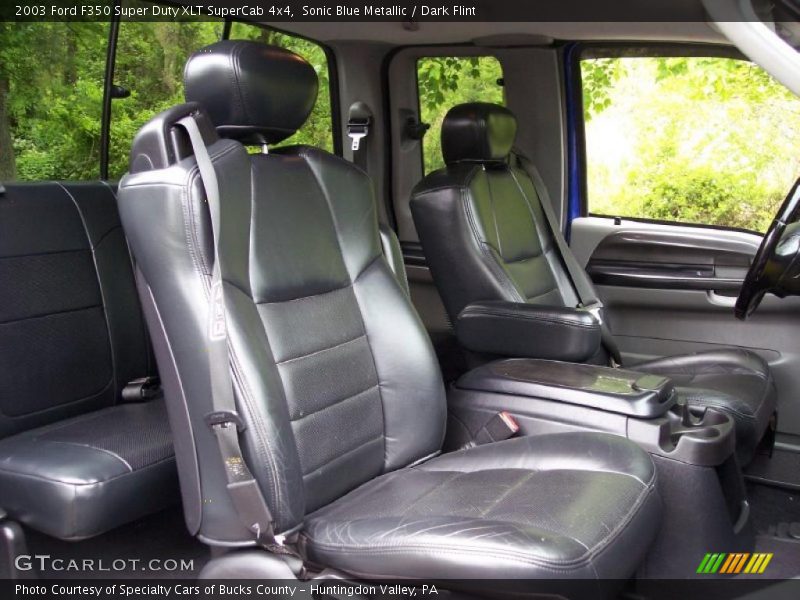 Sonic Blue Metallic / Dark Flint 2003 Ford F350 Super Duty XLT SuperCab 4x4