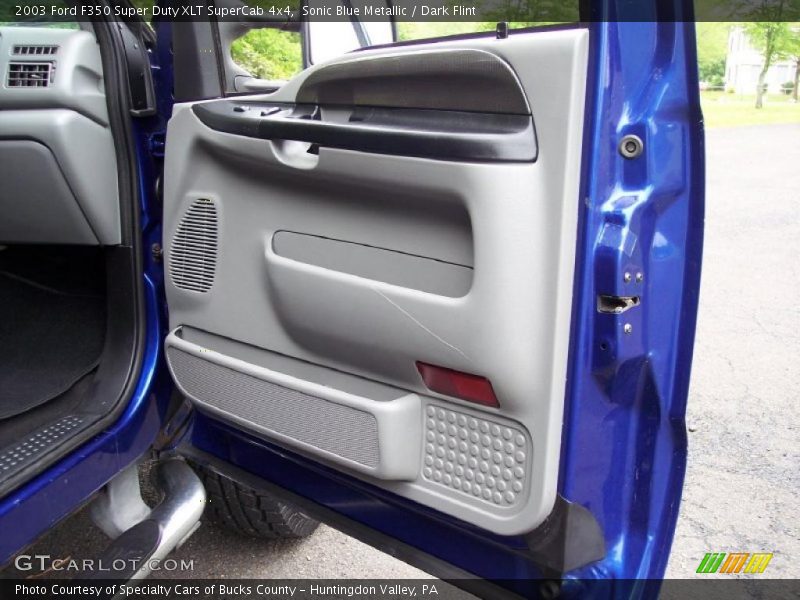 Sonic Blue Metallic / Dark Flint 2003 Ford F350 Super Duty XLT SuperCab 4x4