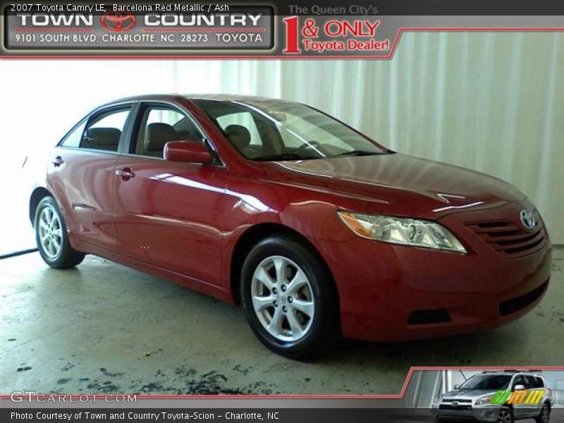 Barcelona Red Metallic / Ash 2007 Toyota Camry LE