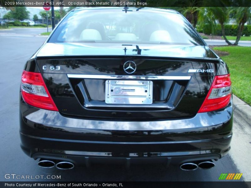 Obsidian Black Metallic / AMG Sahara Beige 2009 Mercedes-Benz C 63 AMG