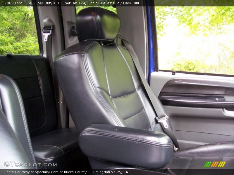Sonic Blue Metallic / Dark Flint 2003 Ford F350 Super Duty XLT SuperCab 4x4