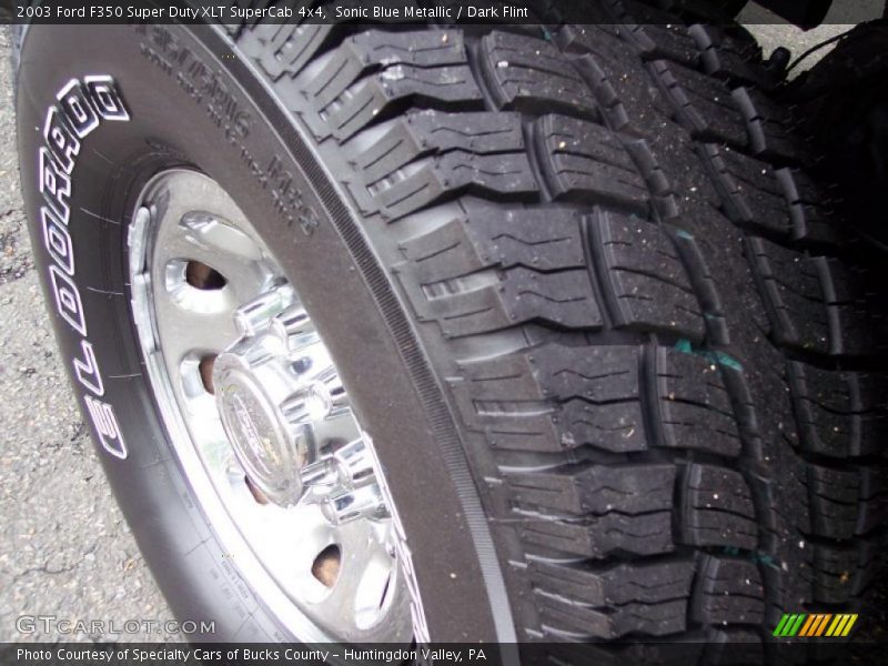 Sonic Blue Metallic / Dark Flint 2003 Ford F350 Super Duty XLT SuperCab 4x4