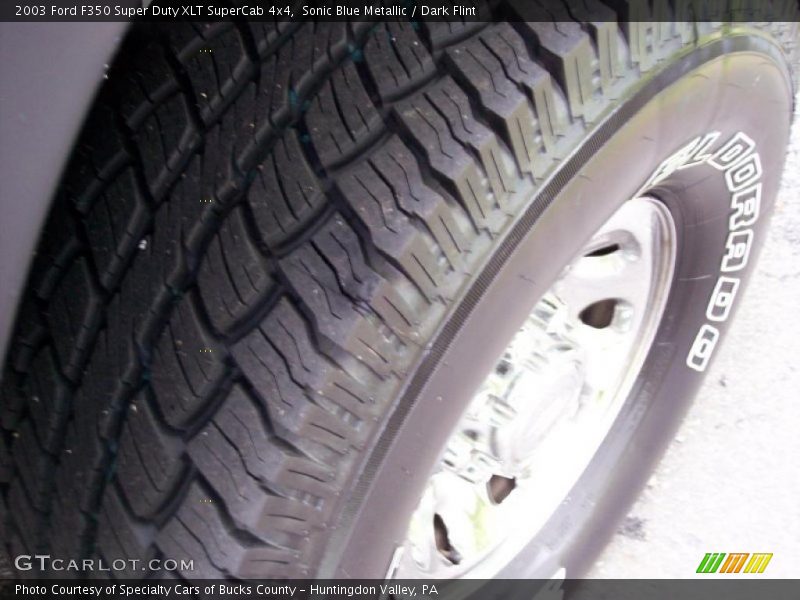Sonic Blue Metallic / Dark Flint 2003 Ford F350 Super Duty XLT SuperCab 4x4
