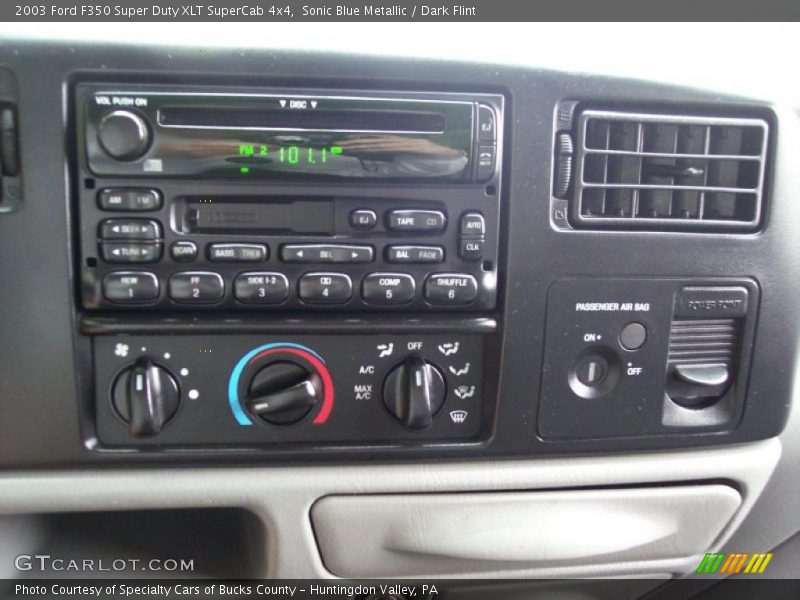 Sonic Blue Metallic / Dark Flint 2003 Ford F350 Super Duty XLT SuperCab 4x4